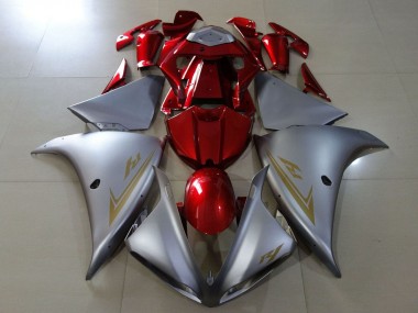 Purchase 2009-2011 Silver Red Yamaha YZF 1000 R1 Motorcycle Fairings UK