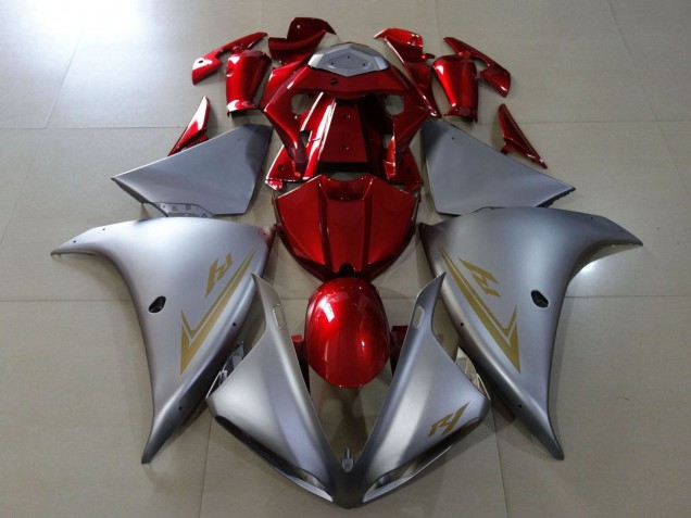 Purchase 2009-2011 Silver Red Yamaha YZF 1000 R1 Motorcycle Fairings UK