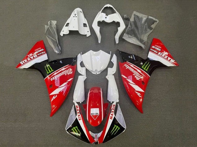 Purchase 2009-2011 White Red Black Green Monster Milwaukee Yamaha YZF 1000 R1 Motorcycle Fairings UK