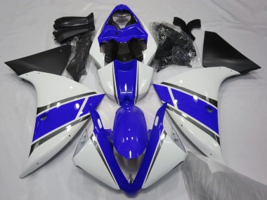 Purchase 2009-2011 White Blue Silver Matte Black Yamaha YZF 1000 R1 Motorcycle Fairings UK