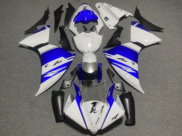 Purchase 2009-2011 White Blue Silver Black Stripe Yamaha YZF 1000 R1 Motorcycle Fairings UK