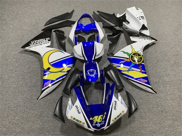 Purchase 2009-2011 White Blue Yellow Black Sun Moon Yamaha YZF 1000 R1 Motorcycle Fairings UK