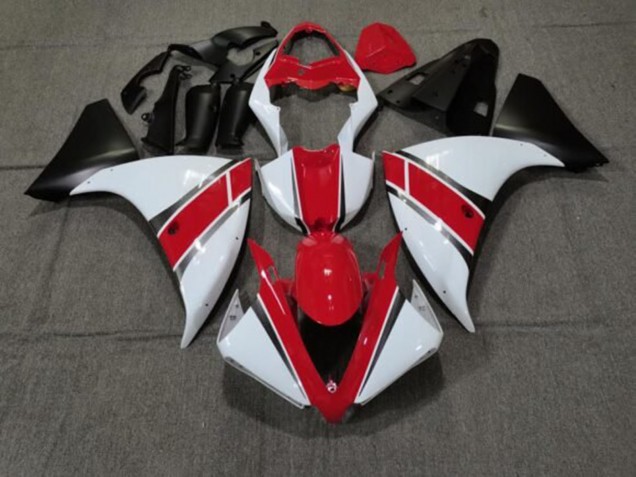 Purchase 2012-2014 Red White Matte Black Yamaha YZF 1000 R1 Motorcycle Fairings UK
