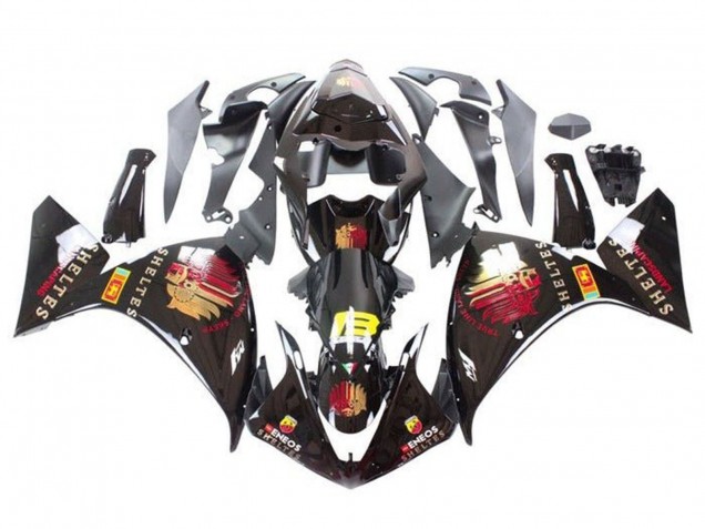 Purchase 2012-2014 Glossy Black Red Yellow Sheltes Yamaha YZF 1000 R1 Motorcycle Fairings UK