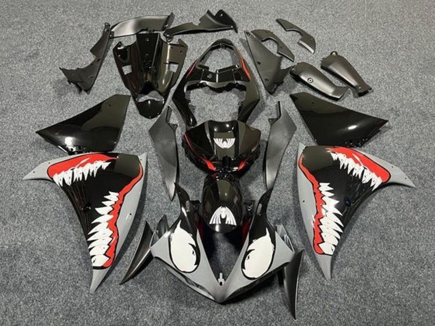 Purchase 2012-2014 Glossy Black White Red Shark Yamaha YZF 1000 R1 Motorcycle Fairings UK