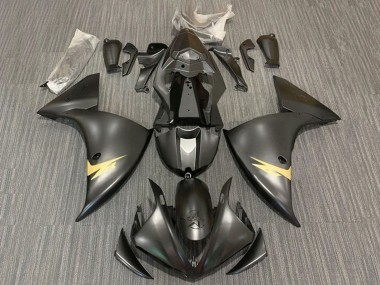 Purchase 2012-2014 Matte Black Gold Yamaha YZF 1000 R1 Motorcycle Fairings UK