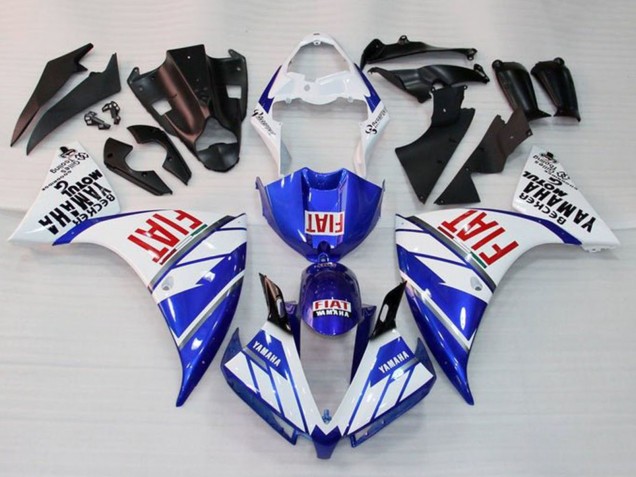 Purchase 2012-2014 White Blue Red Fiat Yamaha YZF 1000 R1 Motorcycle Fairing UK