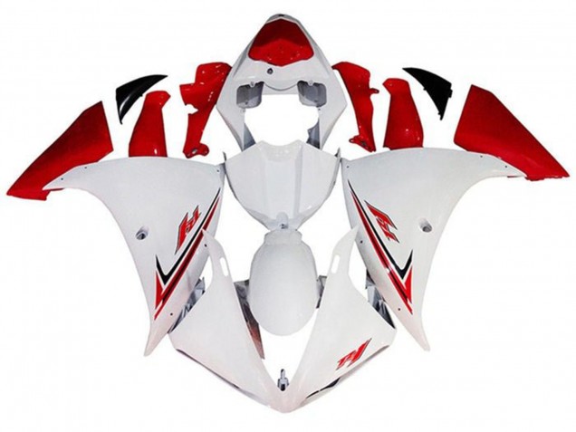 Purchase 2012-2014 White Red Yamaha YZF 1000 R1 Motorcycle Fairings UK