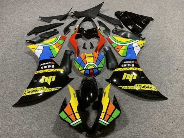 Purchase 2012-2014 Glossy Black Yellow Red Blue Green HP Color Wheel Yamaha YZF 1000 R1 Motorcycle Fairings UK