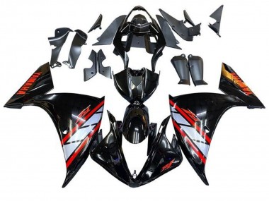 Purchase 2012-2014 Glossy Black Silver Red Stripe Yamaha YZF 1000 R1 Motorcycle Fairings UK