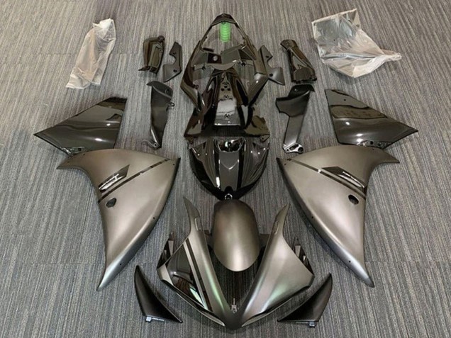 Purchase 2012-2014 Matte Grey Glossy Black Yamaha YZF 1000 R1 Motorcycle Fairings UK