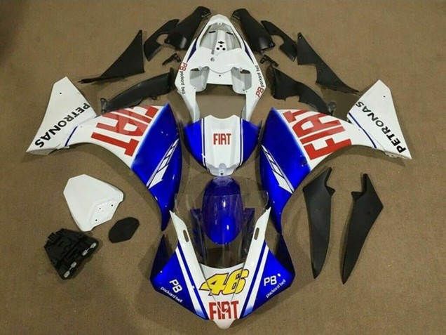 Purchase 2012-2014 White Blue Red Fiat 46 Yamaha YZF 1000 R1 Motorcycle Fairings UK