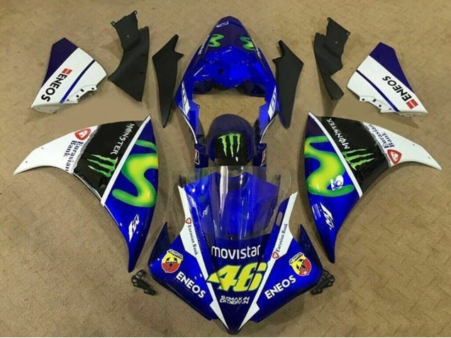 Purchase 2012-2014 Blue White Black Green MoviStar Monster ENEOS Yamaha YZF 1000 R1 Motorcycle Fairings UK