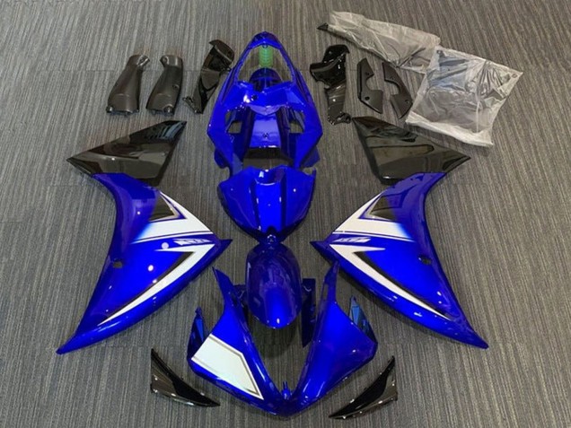 Purchase 2012-2014 Blue White Black Stripe Yamaha YZF 1000 R1 Motorcycle Fairings UK