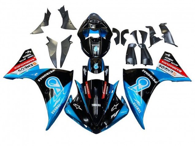 Purchase 2012-2014 Glossy Black Blue White Red Petronas ENEOS Barracuda Yamaha YZF 1000 R1 Motorcycle Fairings UK