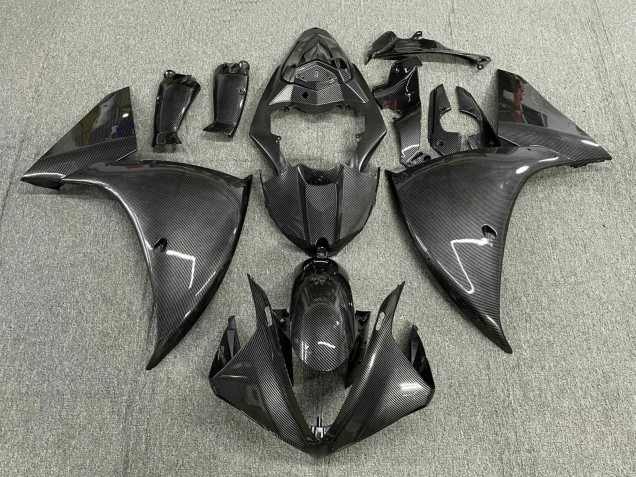 Purchase 2012-2014 Faux Carbon Fiber Grey Black Yamaha YZF 1000 R1 Motorcycle Fairings UK