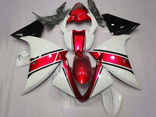 Purchase 2012-2014 White Red Glossy Black Yamaha YZF 1000 R1 Motorcycle Fairings UK