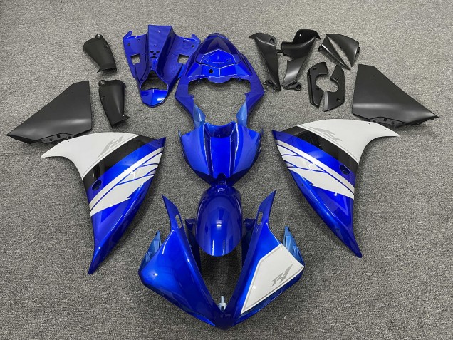 Purchase 2012-2014 Blue White Black Yamaha YZF 1000 R1 Motorcycle Fairings UK