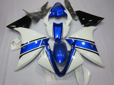 Purchase 2012-2014 White Blue Black Yamaha YZF 1000 R1 Motorcycle Fairings UK