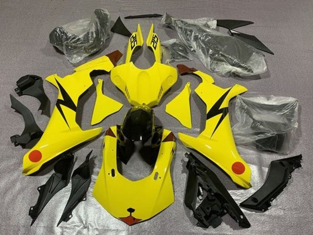 Purchase 2015-2019 Yellow Red Pikachu Yamaha YZF 1000 R1 Motorcycle Fairings UK