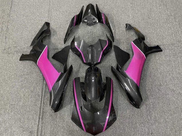 Purchase 2015-2019 Faux Carbon Fiber Pink Yamaha YZF 1000 R1 Motorcycle Fairings UK