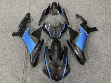 Purchase 2015-2019 Faux Carbon Fiber Light Blue Yamaha YZF 1000 R1 Motorcycle Fairings UK