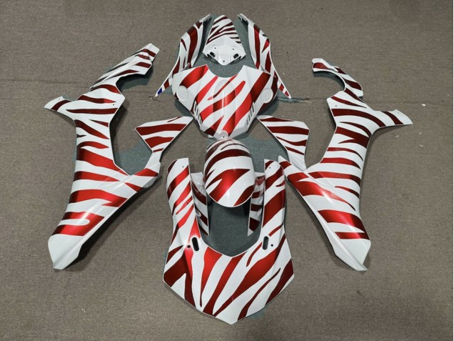 Purchase 2015-2019 White Red Zebra Yamaha YZF 1000 R1 Motorcycle Fairings UK