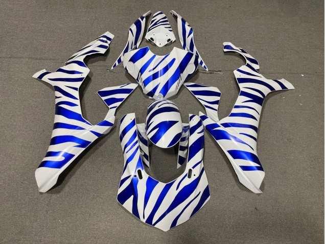 Purchase 2015-2019 White Blue Zebra Yamaha YZF 1000 R1 Motorcycle Fairings UK