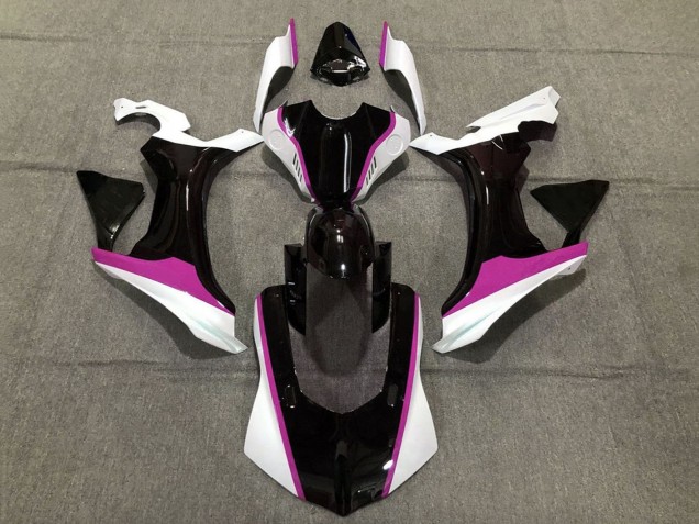 Purchase 2015-2019 White Glossy Black Pink Yamaha YZF 1000 R1 Motorcycle Fairings UK