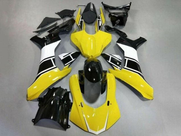Purchase 2015-2019 Yellow White Black Yamaha YZF 1000 R1 Motorcycle Fairing UK