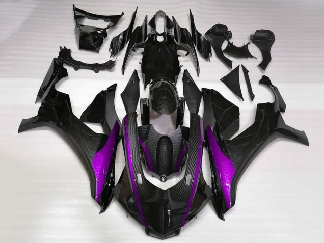 Purchase 2015-2019 Faux Carbon Fiber Purple Yamaha YZF 1000 R1 Motorcycle Fairings UK