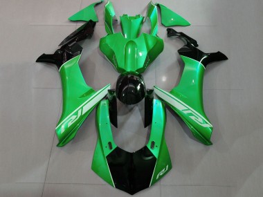 Purchase 2015-2019 Green Glossy Black Silver Yamaha YZF 1000 R1 Motorcycle Fairings UK