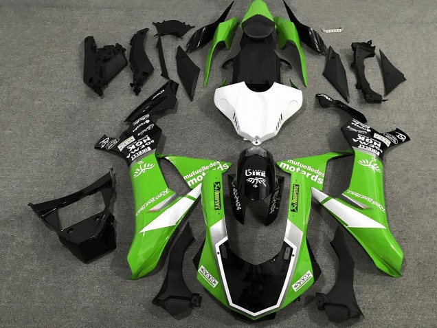 Purchase 2015-2019 White Green Glossy Black Yamaha YZF 1000 R1 Motorcycle Fairings UK