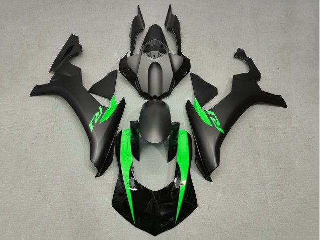 Purchase 2015-2019 Matte Black Glossy Black Green Yamaha YZF 1000 R1 Motorcycle Fairings UK