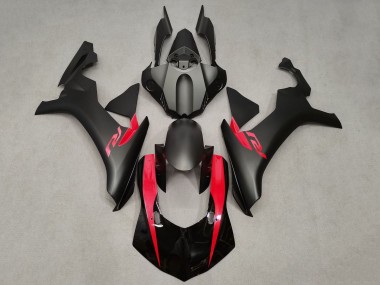 Purchase 2015-2019 Matte Black Glossy Black Red Yamaha YZF 1000 R1 Motorcycle Fairings UK