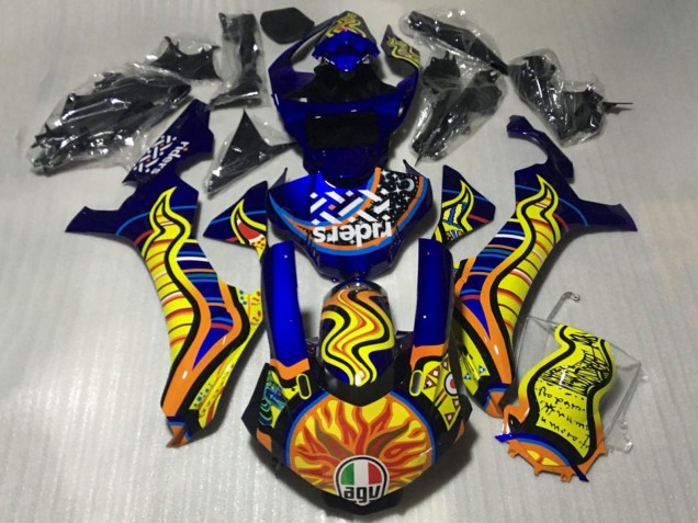 Purchase 2015-2019 Blue Yellow Orange Tribal Sun Yamaha YZF 1000 R1 Motorcycle Fairings UK