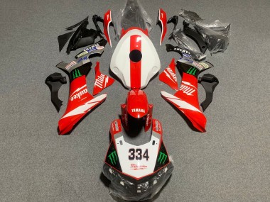Purchase 2020-2025 Red White Black Milwaukee Yamaha YZF 1000 R1 Motorcycle Fairings UK