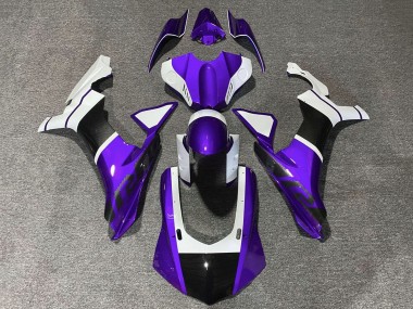 Purchase 2020-2025 Purple White Faux Carbon Fiber Yamaha YZF 1000 R1 Motorcycle Fairings UK
