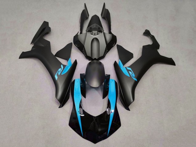 Purchase 2020-2025 Matte Black Glossy Black Light Blue Yamaha YZF 1000 R1 Motorcycle Fairings UK Purchase 2020-2025 Matte Black Glossy Black Light Blue Yamaha YZF 1000 R1 Motorcycle Fairings UK