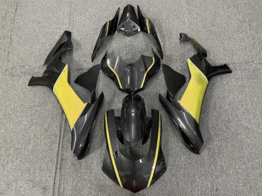 Purchase 2020-2025 Faux Carbon Fiber Yellow Yamaha YZF 1000 R1 Motorcycle Fairings UK