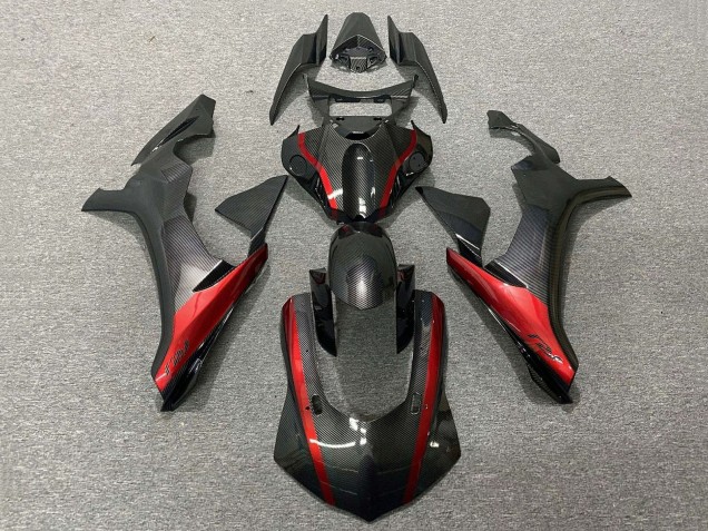 Purchase 2020-2025 Faux Carbon Fiber Red Yamaha YZF 1000 R1 Motorcycle Fairings UK