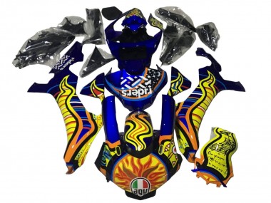 Purchase 2020-2025 Blue Yellow Orange Tribal Sun Yamaha YZF 1000 R1 Motorcycle Fairings UK