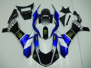 Purchase 2020-2025 Black Blue White Monster Yamaha YZF 1000 R1 Motorcycle Fairings UK