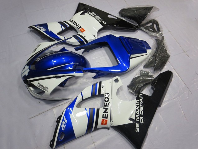 Purchase 1998-1999 White Blue Glossy Black ENEOS Semakin Didepan Yamaha YZF 1000 R1 Motorcycle Fairings UK