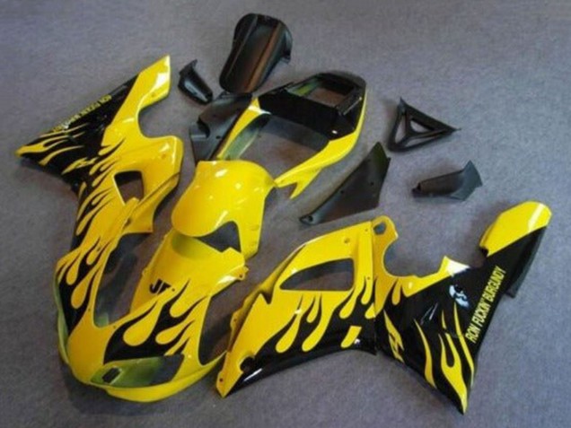 Purchase 1998-1999 Yellow Black Flame Yamaha YZF 1000 R1 Motorcycle Fairings UK