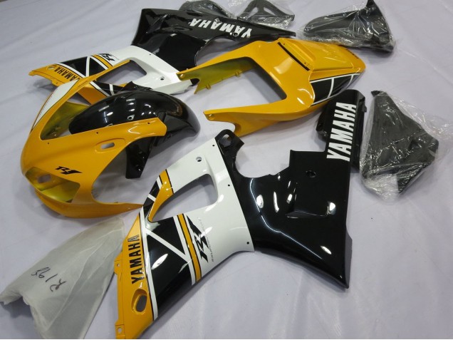 Purchase 1998-1999 Yellow White Glossy Black Yamaha YZF 1000 R1 Motorcycle Fairings UK