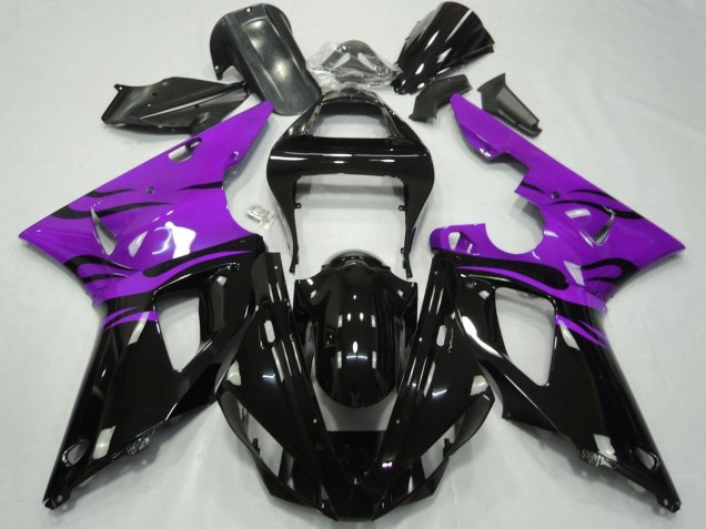 Purchase 2000-2001 Purple Glossy Black Flame Yamaha YZF 1000 R1 Motorcycle Fairings UK