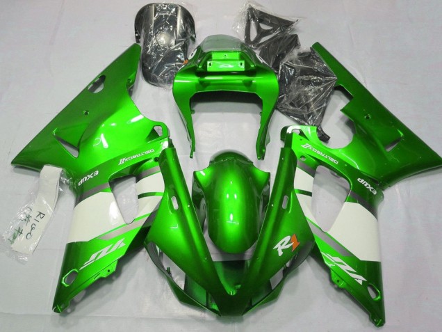 Purchase 2000-2001 Green White Silver Yamaha YZF 1000 R1 Motorcycle Fairings UK