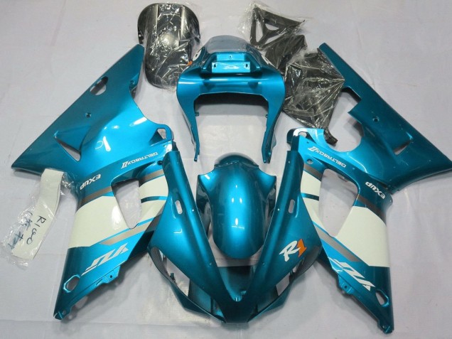 Purchase 2000-2001 Blue White Silver Yamaha YZF 1000 R1 Motorcycle Fairings UK