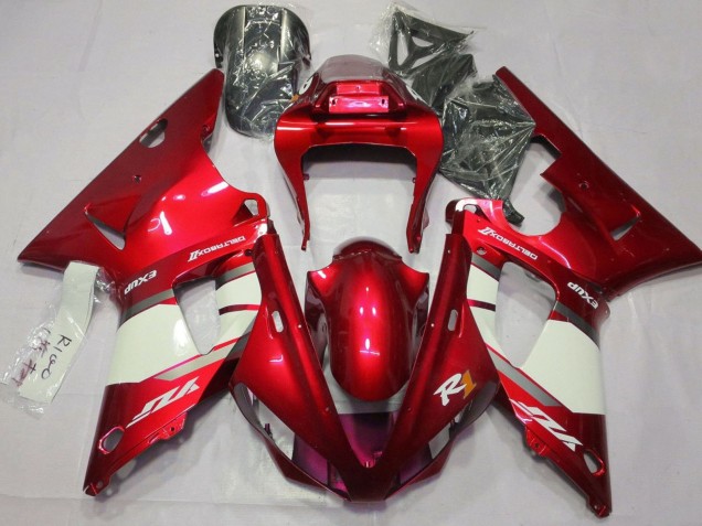 Purchase 2000-2001 Red White Silver Yamaha YZF 1000 R1 Motorcycle Fairings UK